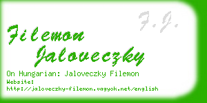 filemon jaloveczky business card